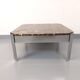 Vintage square coffee table in marble and chrome metal from the 70s