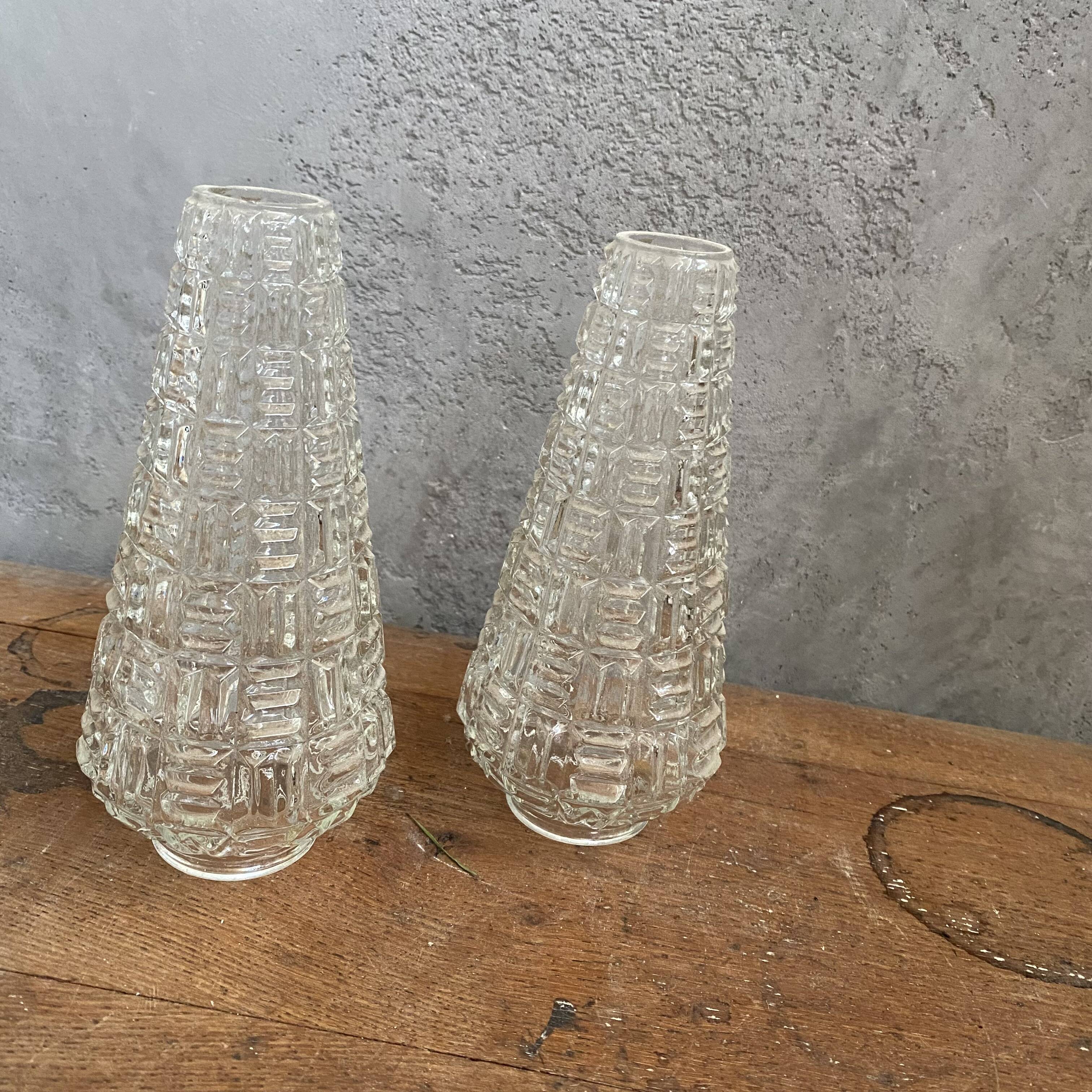 2 tulipes en verre courtes 16 cm pour lampe lustre