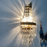 Wall lamp glass, brass, 50s