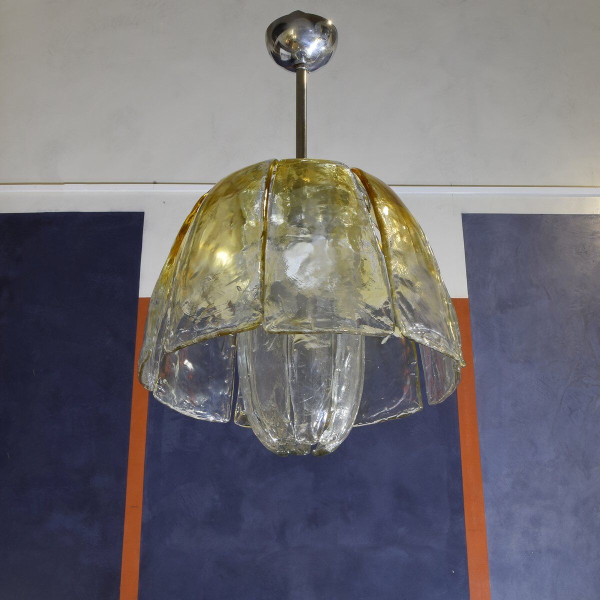 Vintage pendant lamp in the style of Carlo Nason for AV Mazzega, 1970s.