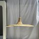 Small suspension, rattan luminaire in hat shape D:60cm