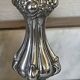 Pair of rococo silver-plated candlesticks