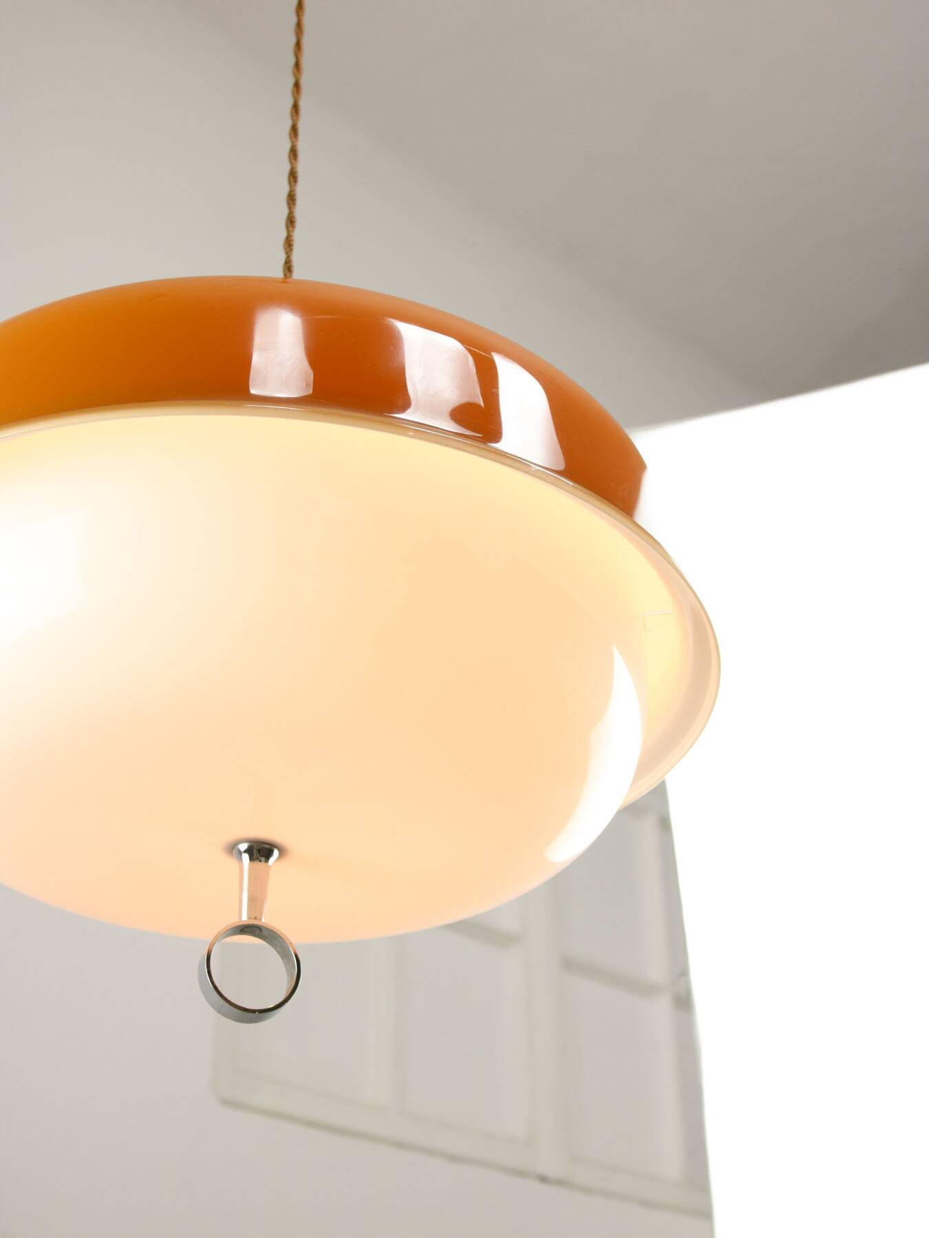 Space Age Brown Pendant from Guzzini, 1970s