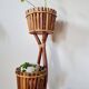 Vintage 3-tier plant stand in bamboo and rattan