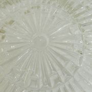 1970s vintage cut glass suspension – retro design ball lamp – L