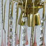 Lustre cascade en verre de murano