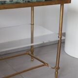 Table d'appoint en marbre vert vintage