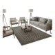 Tapis moderne noir et beige KATA en Laine