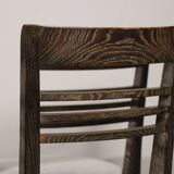 Set of 4 modernist chairs in oak and bouclé fabric, 1940