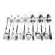 12 silver-plated cutlery sets with floral decoration