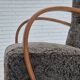 1960s, completely reupholstered Danish art deco armchair, genuine sheepskin "Wellington".