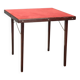 Table de jeu pliante vintage en hêtre teinté, Italie, années 1960