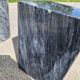 Vintage sculptural marble and glass coffee table from the 80s