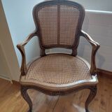 Louis XV style caned armchair