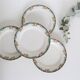 Set of 4 dessert plates Digoin Sarreguemines, vintage French, authentic, rare