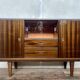 Enfilade / buffet vintage 1960 vitrée look scandinave