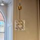 Carl Fagerlund, Glass and Brass Pendant Fagerhult/Orrefors, Scandinavian Modern
