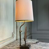 Plaque D'Agathe Montée En Lampe, circa 1980