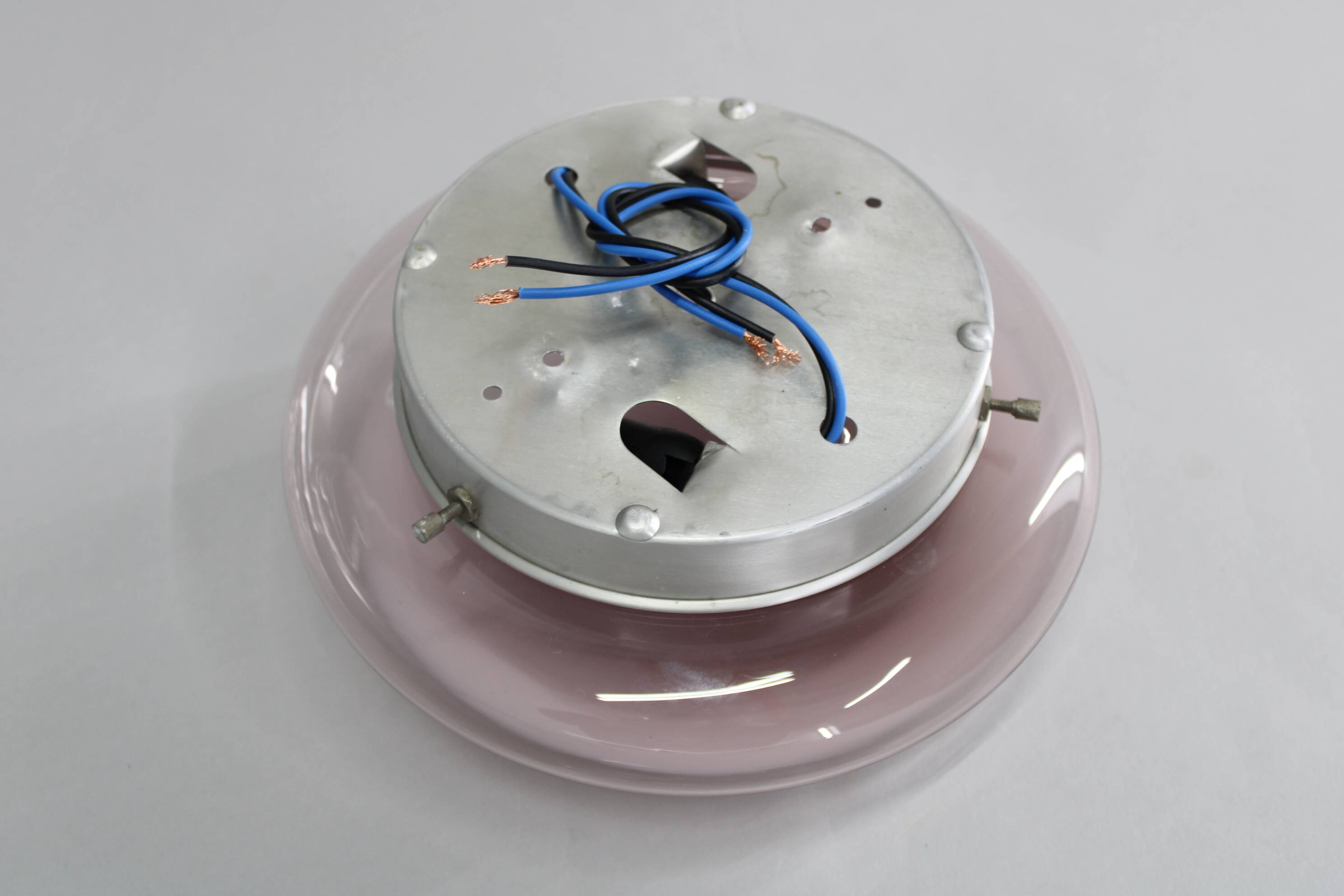 1970s Glass Ceiling Light, Italy