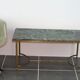 Green marble coffee table and vintage brass gold metal 60s