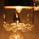 Hanging lamp brass waterfall and blown glass