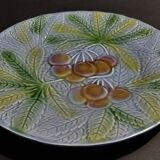 Cherry barbotine plate Salins les Bains 20th century