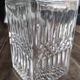 Vintage whiskey decanter in diamond faceted glass airtight stopper