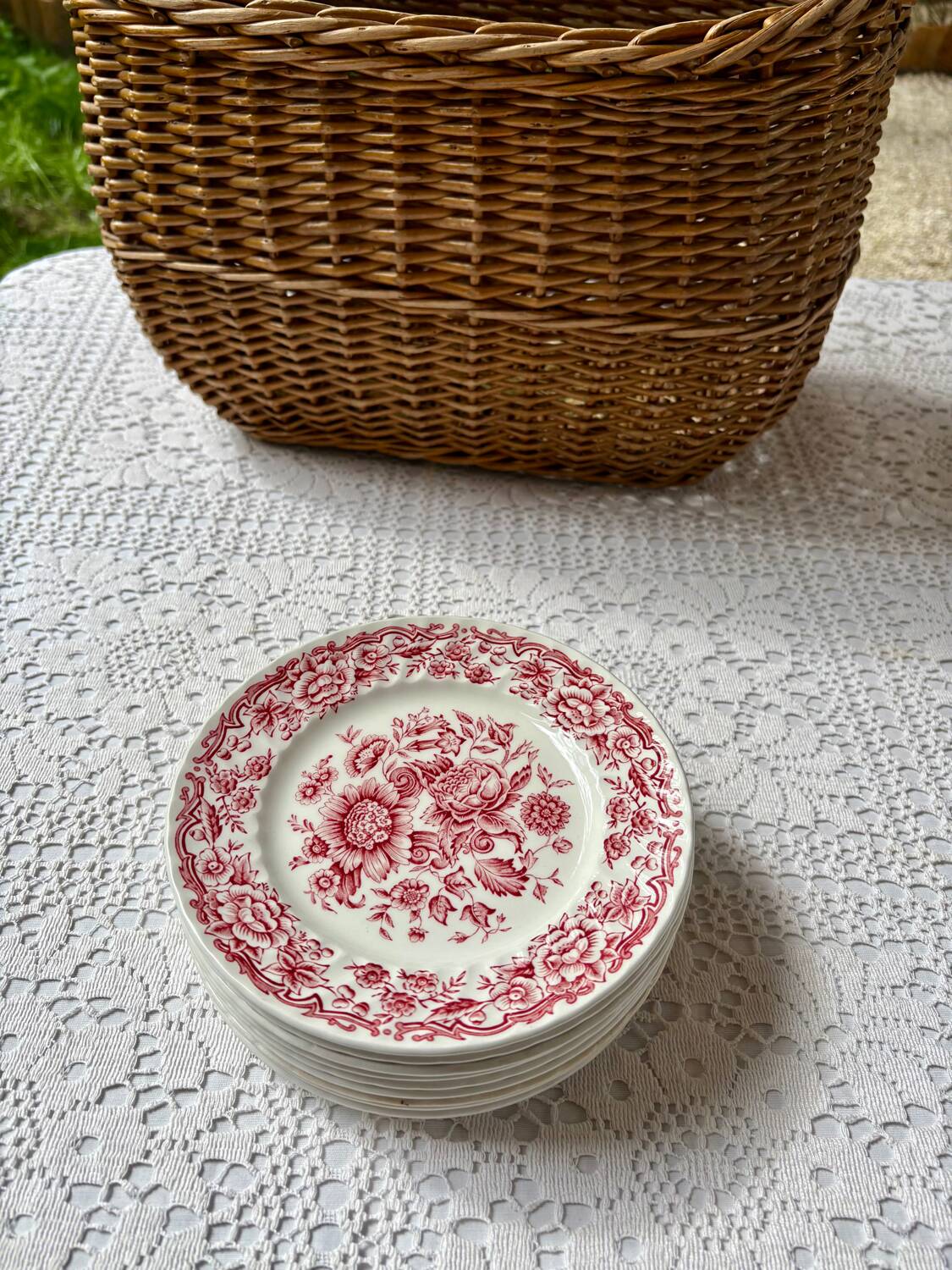 9 assiettes à dessert Ridgway Ironstone Staffordshire England Clifton