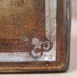 Square pedestal table gilded wood florentine style vintage 1950