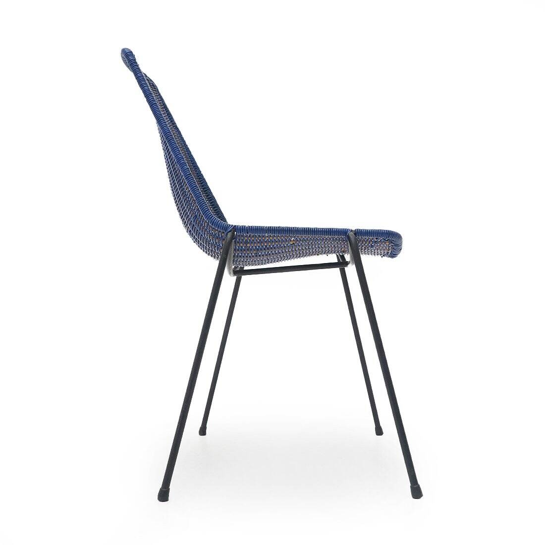 Vintage basket chairs by Gian Franco Legler, 1950s, set of 4.