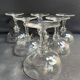 6 Champagne glasses in glass with Venetian ribs - XIXth