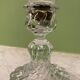 Baccarat crystal bamboo twist candle holder, signed.