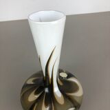 Rare Extra Large Vintage Pop Art Opaline Florence Glass Vase Design, Italy 1970s