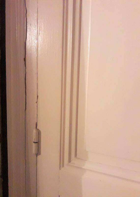 Haussmannian door 83x220.5cm with an old glazed transom frame.