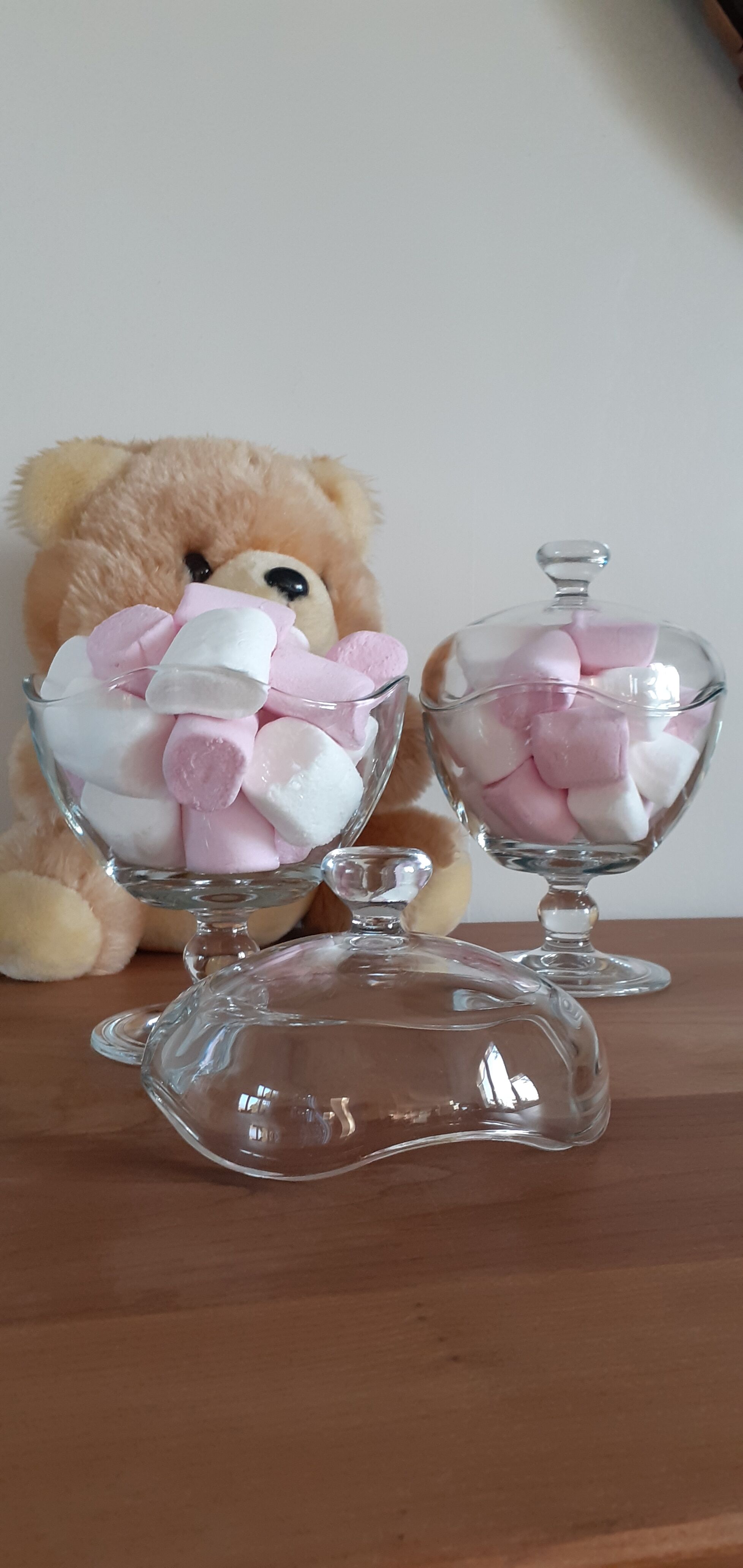 Set of 2 glass candy dispensers