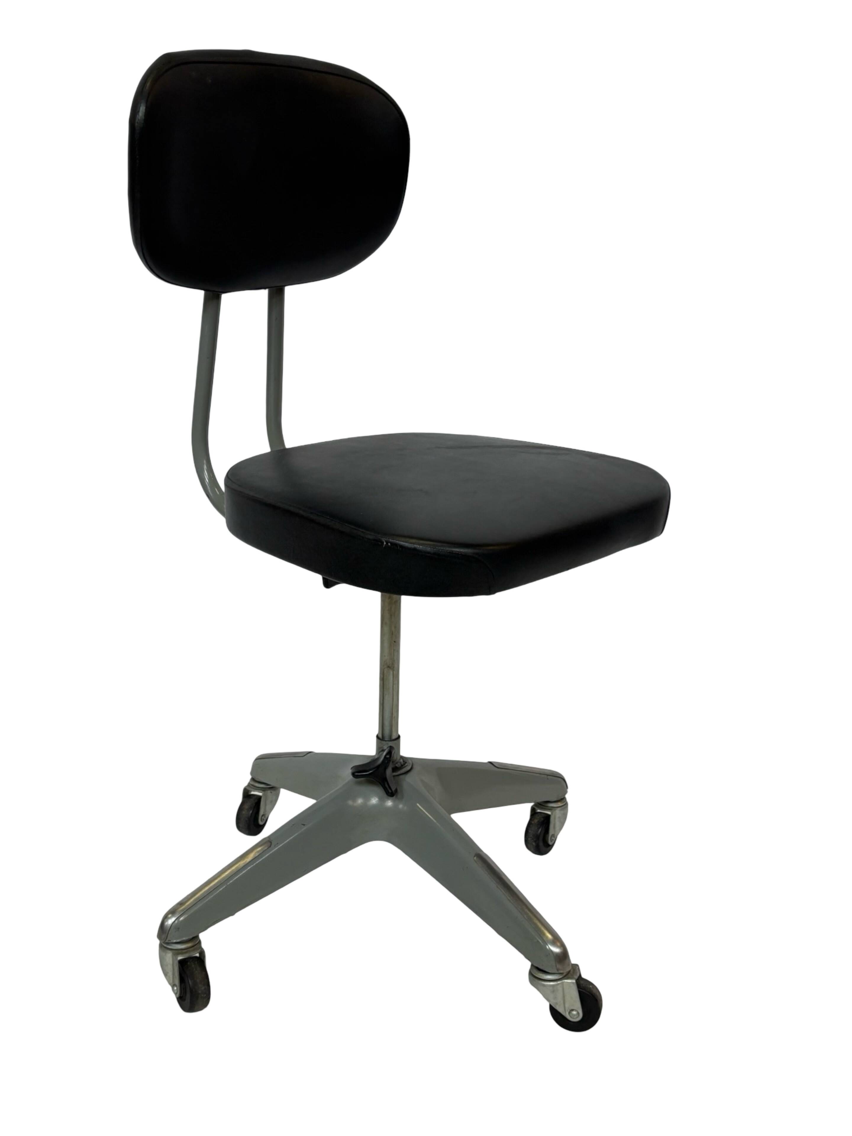 Mid Century Okamura Vintage Office Working Chair of 60's Design