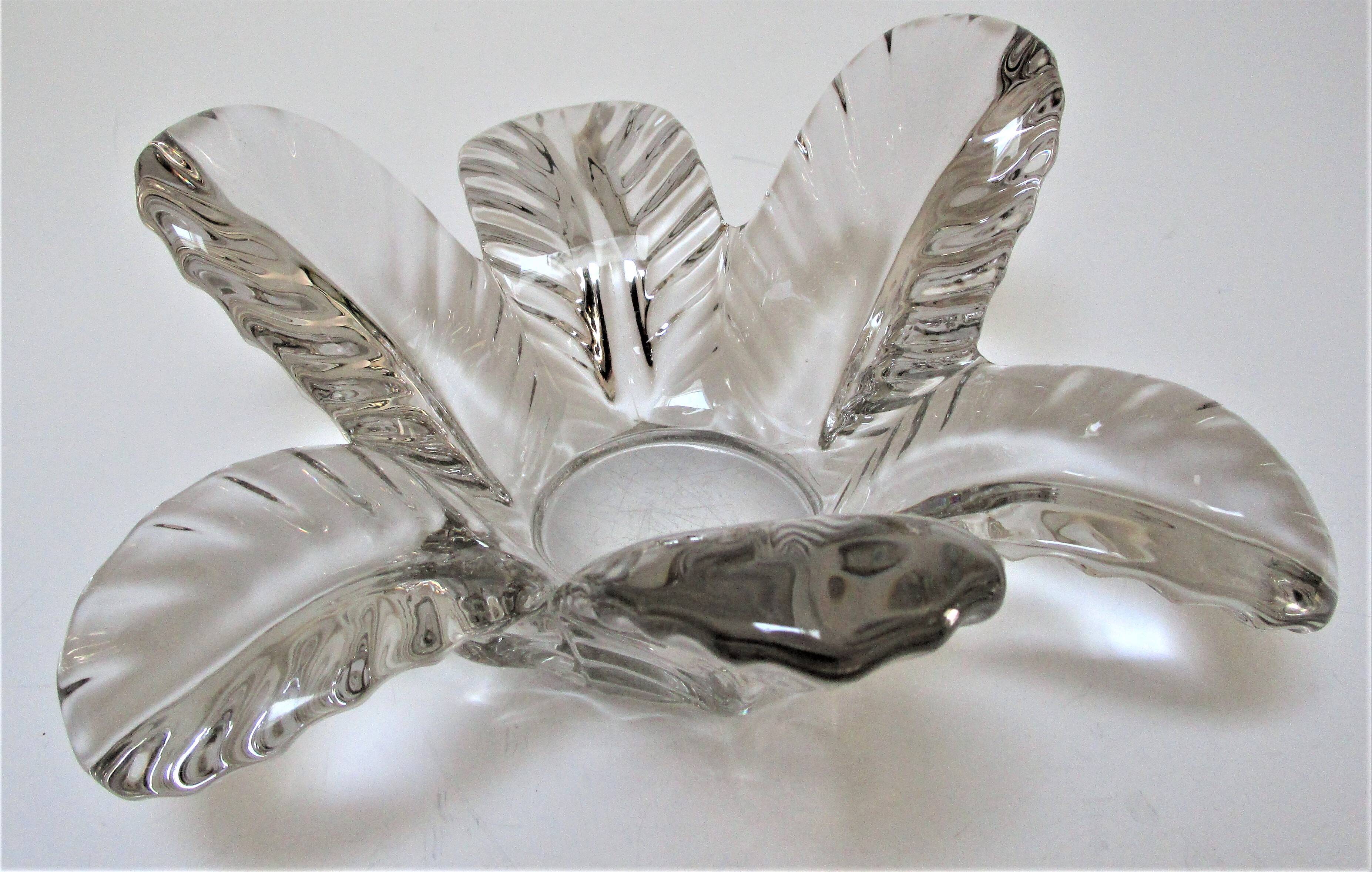 Flower candle holder glass centerpiece Pierre d'Avesn