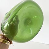 Italian green blown glass vase Empoli 1950