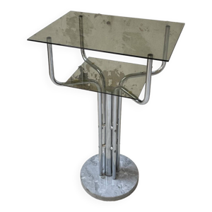 console années 80 verre - marbre