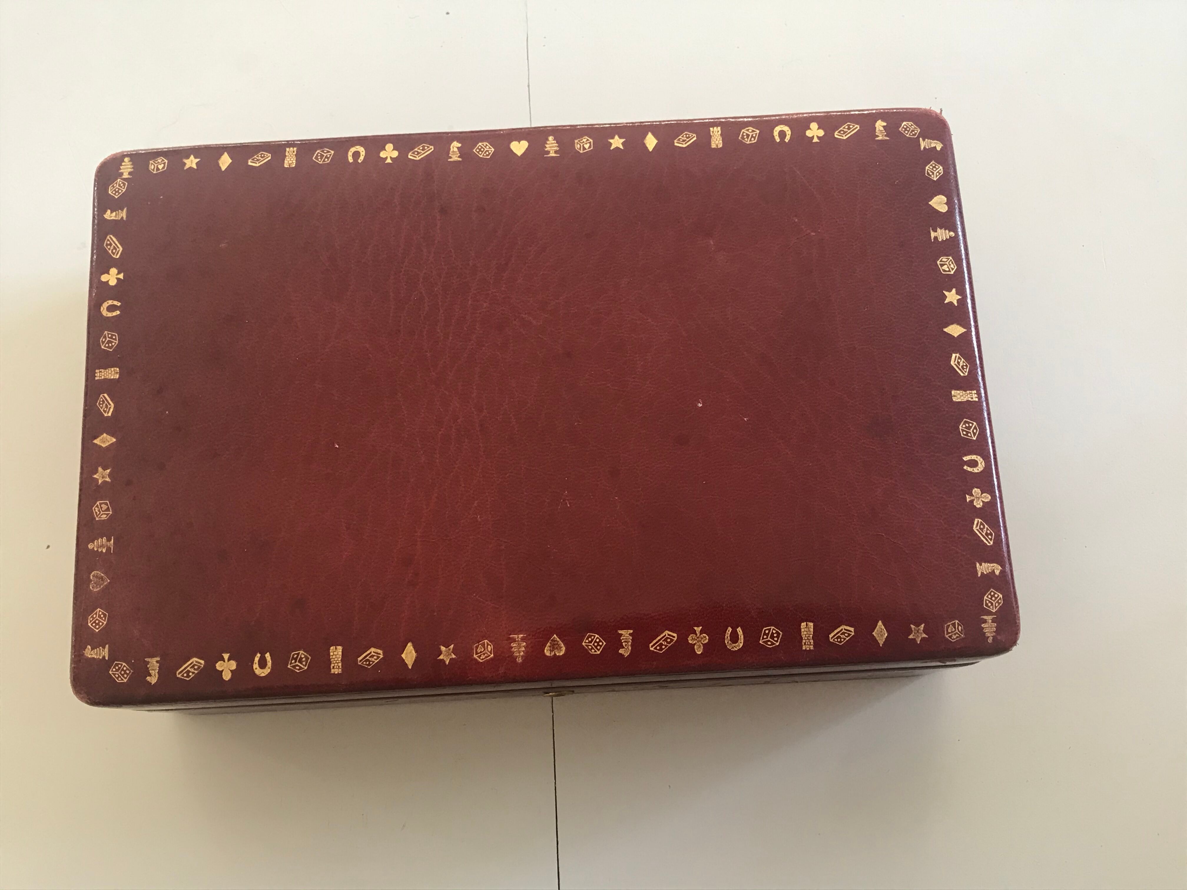 Vintage leather game box