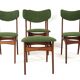 Set of 4 dining chairs 'Cindy' - new upholstery - mid century modern - teak