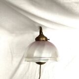 Brass wall light with a glass globe dimension: height -21cm- width -27cm-