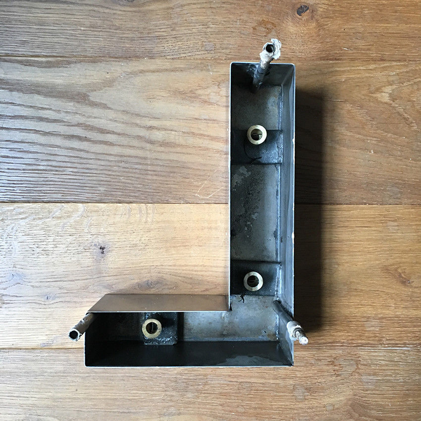 Old letter l sign alu chrome deco industrial