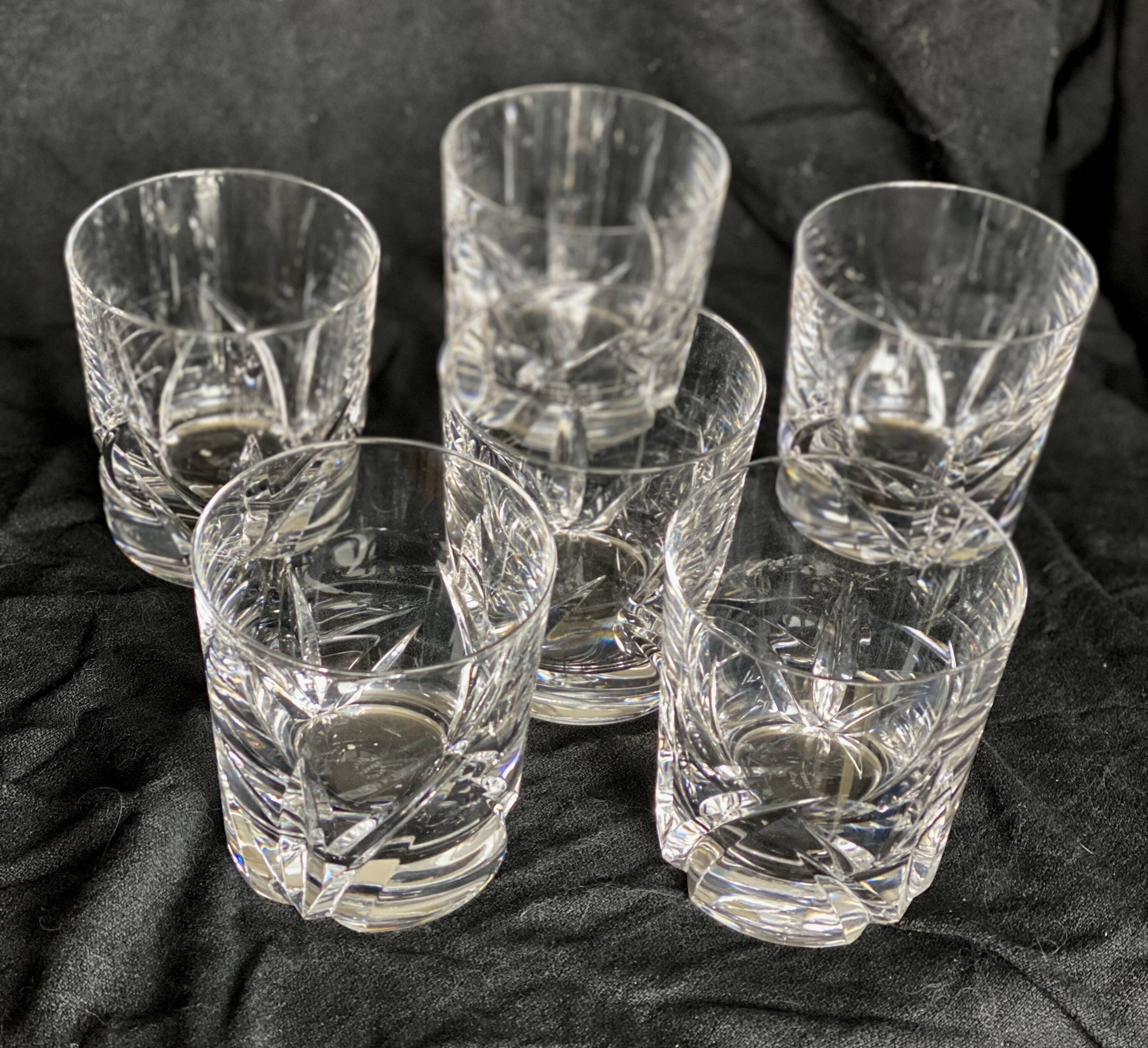 Service de 6 verres à whisky cristal taillé de sèvres