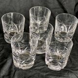 Set of 6 sèvres cut crystal whisky glasses