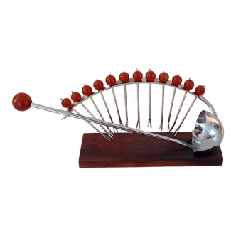 Service - cherries - eau de vie - chromium - bakelite - rosewood - art deco
