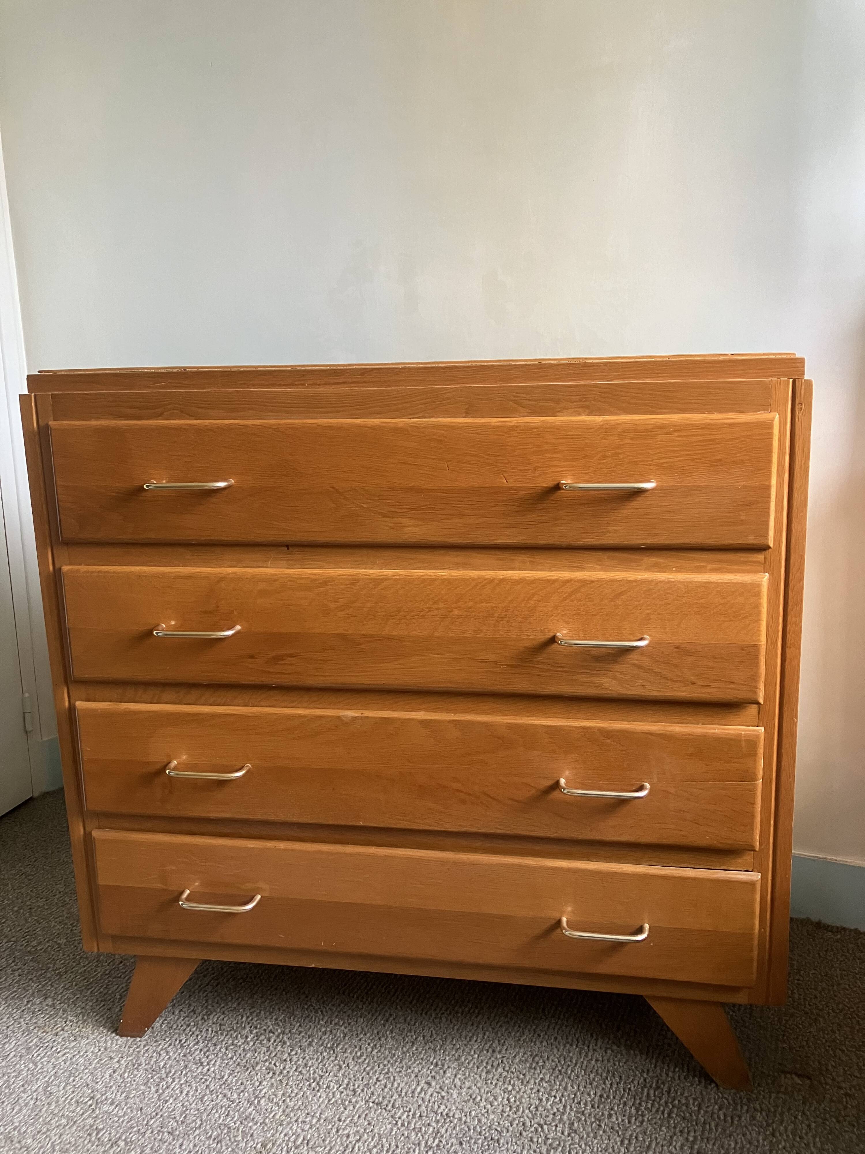 Commode 4 tiroirs, années 60