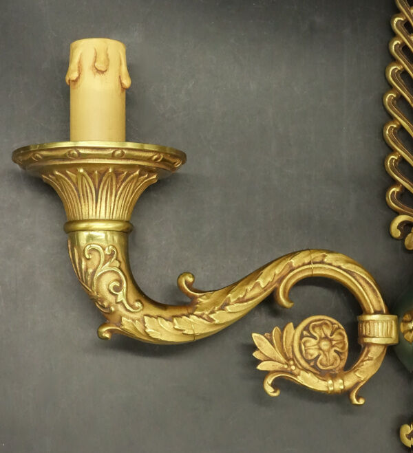 Pair of Empire style palmette sconces - Hettier & Vincent