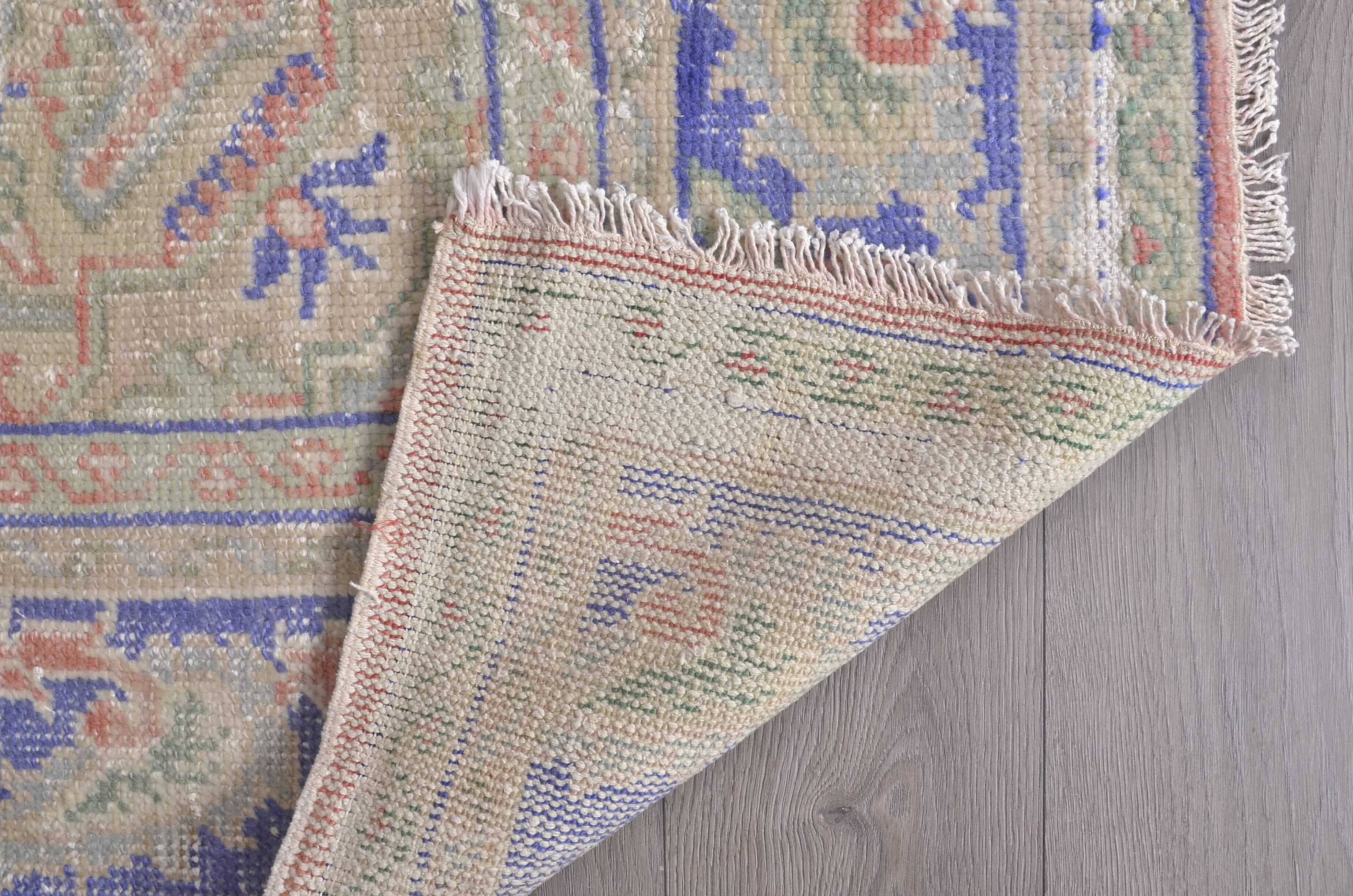 Antique Handmade Vintage Oushak Rug