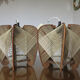 Pair of Scandinavian wire and wood 60s 70s suspensions